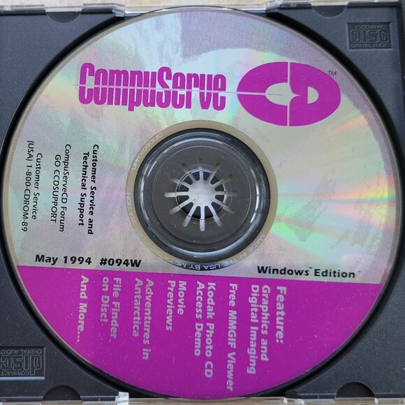 Vintage CD - CompuServe for Windows Edition May 1994 #094W